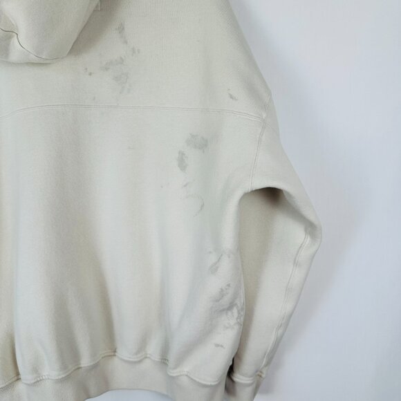 Abercrombie & Fitch Soft A&F The Essentials Pullover Hoodie Men Large Ivory Cozy - Picture 6 of 10